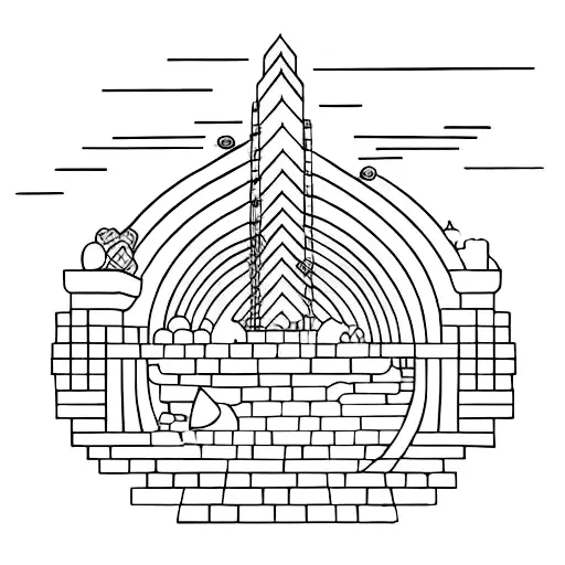 self-improvement wall bricks tattoo design idea