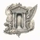 Heaven gates and Trusting in God and Angels tattoo design idea