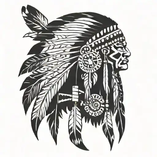 american indian native    tattoo design idea