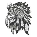american indian native    tattoo design idea