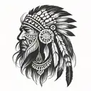 american indian native    tattoo design idea