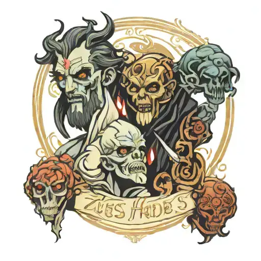 zues and hades tattoo design idea