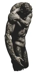 garden of Eden full sleeve tattoo with classical art  tattoo design idea