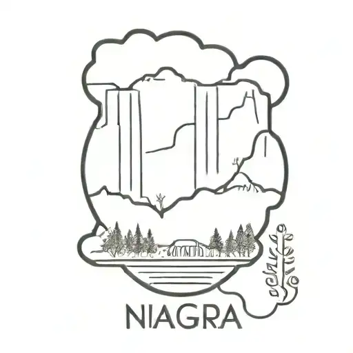 Niagara Falls coordinates tattoo design idea