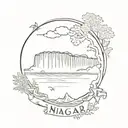 Niagara Falls coordinates tattoo design idea