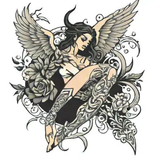 Tattoo Design Brief:  Tattoo Placement: Full leg  Background Details:  	•	Incorporate white lightning scars that resembl tattoo design idea