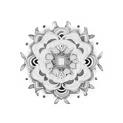 A reggae-inspired mandala with intricate floral patterns tattoo design idea