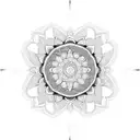 A reggae-inspired mandala with intricate floral patterns tattoo design idea