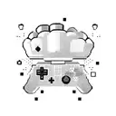 A minimalist tattoo design featuring a pixelated video game controller intertwined with a chef's hat, symbolizing your love for gaming and cooking tattoo design idea