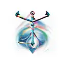 Sagittarius with anchor tattoo design idea