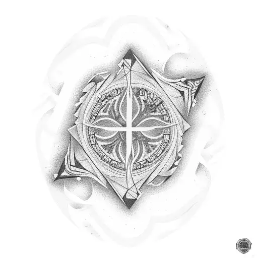 river with remembrance stones tattoo design idea