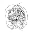fox thistle  tattoo design idea