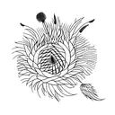fox thistle  tattoo design idea