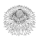 fox thistle  tattoo design idea