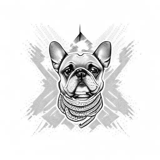 dog driving a rocket  tattoo design idea