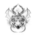 dragon and tiger tattoo design idea