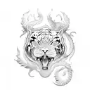 dragon and tiger tattoo design idea