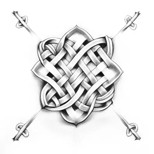 irish knot tattoo design idea