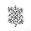 irish knot with words Tenui Nec Dimittam tattoo design idea