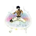 A mesmerizing tattoo design featuring a fusion of manhwa and anime characters surrounded by musical notes. tattoo design idea