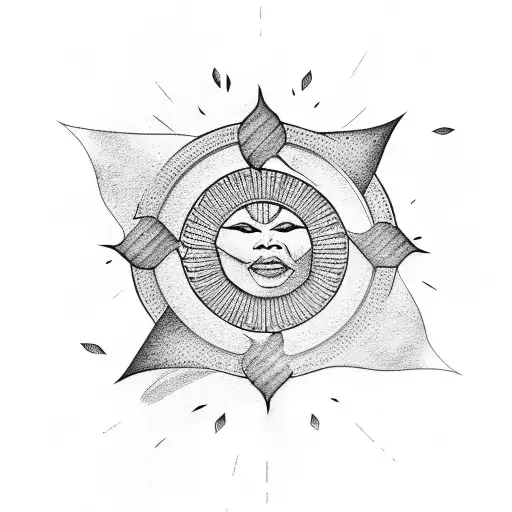 philippines sun tattoo design idea