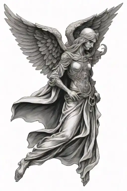angel of death tattoo design idea