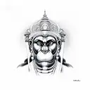 hanuman tattoo design idea