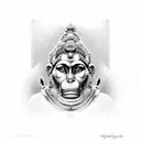 hanuman tattoo design idea