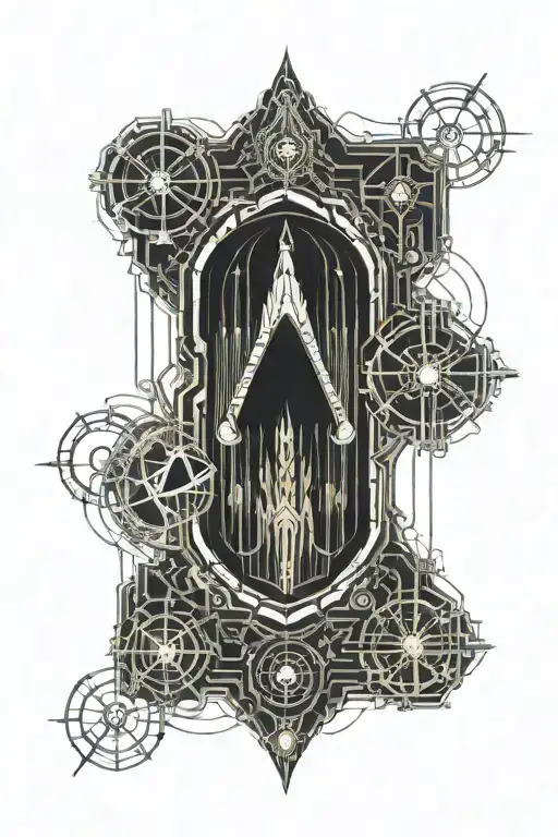 gothic cathedral tattoo design idea