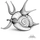 snail tattoo design idea