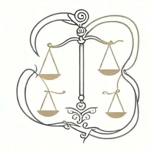 Libra astrological sign tattoo design idea