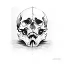 skull and Metallica  tattoo design idea