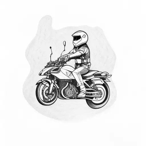 fingerprint cross motorcycle scooby tattoo design idea