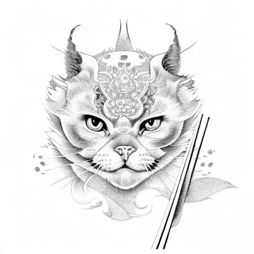 pho bowl with chopsticks tattoo design idea