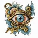 turkish evil eye tattoo design idea