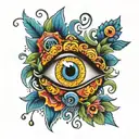 turkish evil eye tattoo design idea