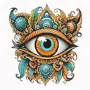 turkish evil eye tattoo design idea