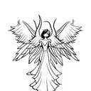 falling angel tattoo design idea
