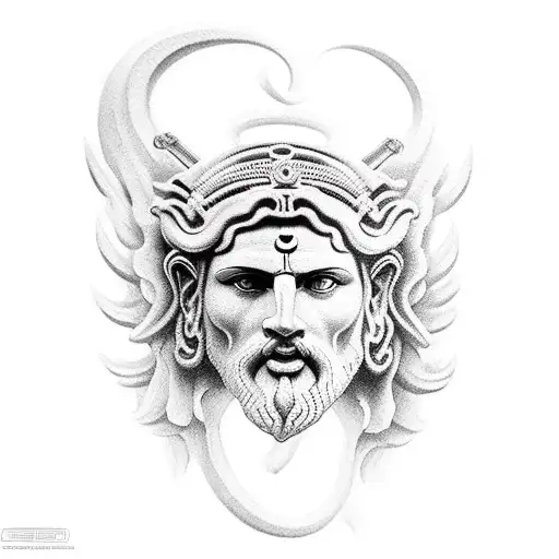 ancient greec god tattoo design idea