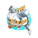 psyduck with magikarp  tattoo design idea