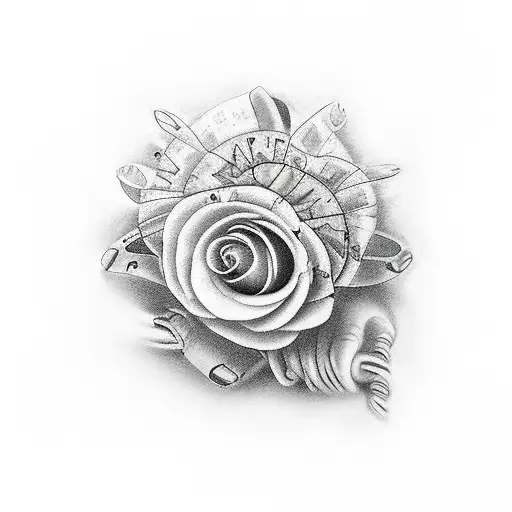 the number 3 with an & tattoo design idea