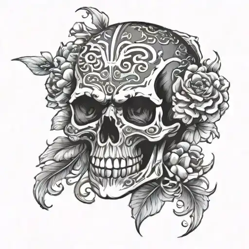 skull Japanese style tattoo tattoo design idea