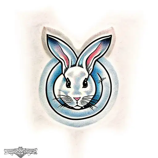 Little jumping rabbit tattoo - Tattoogrid.net