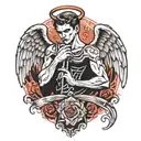 dark angel hell boy tattoo design idea