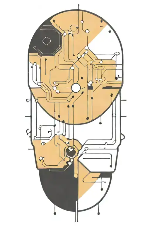 Incorporate binary code into a circuit board design tattoo design idea