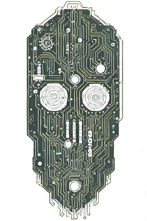 Incorporate binary code into a circuit board design tattoo design idea