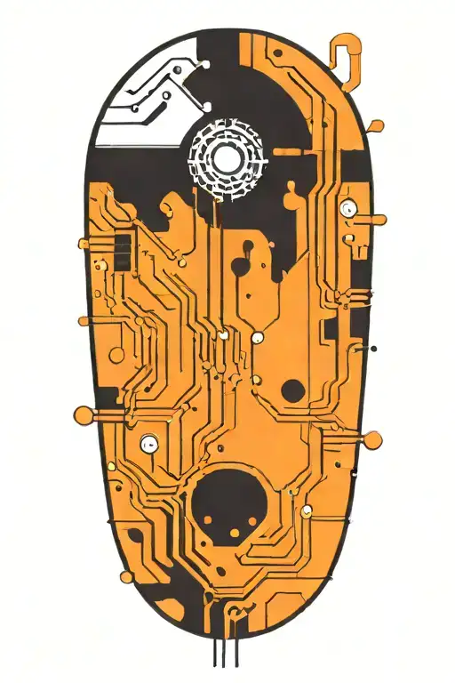 Incorporate binary code into a circuit board design tattoo design idea