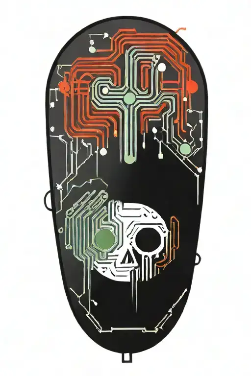 Incorporate binary code into a circuit board design tattoo design idea