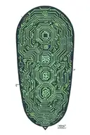 Incorporate binary code into a circuit board design. tattoo design idea