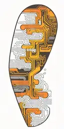 computer code flowing tattoo design idea